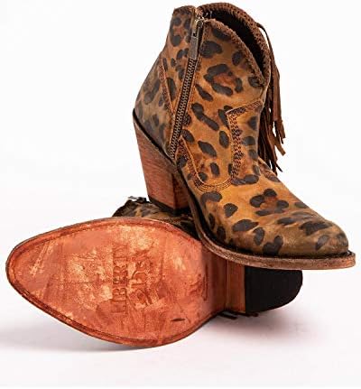 leopard booties with fringe