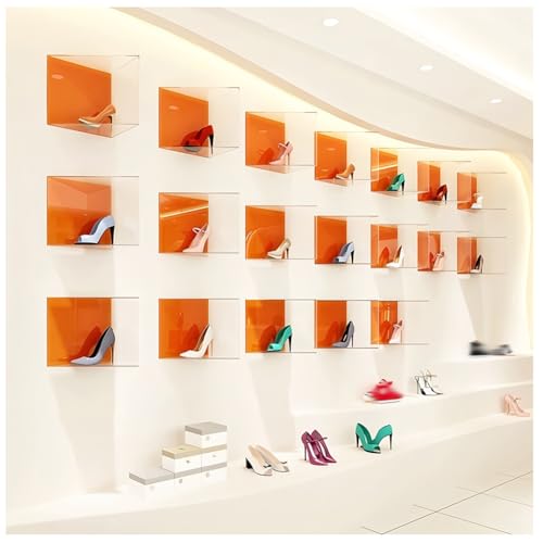 Expositores De Acrílico Vitrinas para Tiendas Ropa Y Calzado Organizador Almacenamiento Transparente