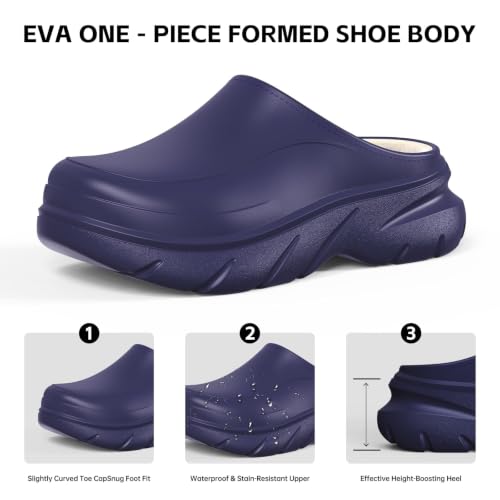 Image of Unisex Waterproof Winter Slippers for Outdoor, Fuzzy Lined Non-Slip Snow Boot House Shoes with Rubber Sole, Indoor Outdoor Comfort for Cold Weather