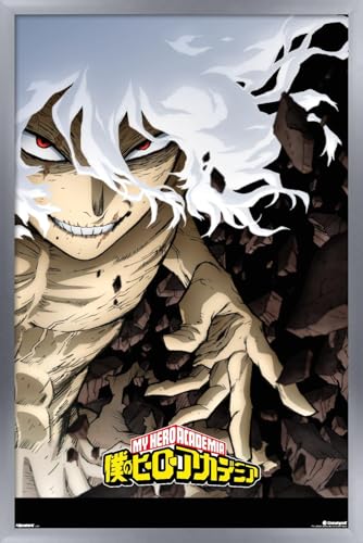 Trends International My Hero Academia: Final Season - Shigaraki Teaser One Sheet Wall Poster, 22.4L x 14.7W, Silver Framed Version