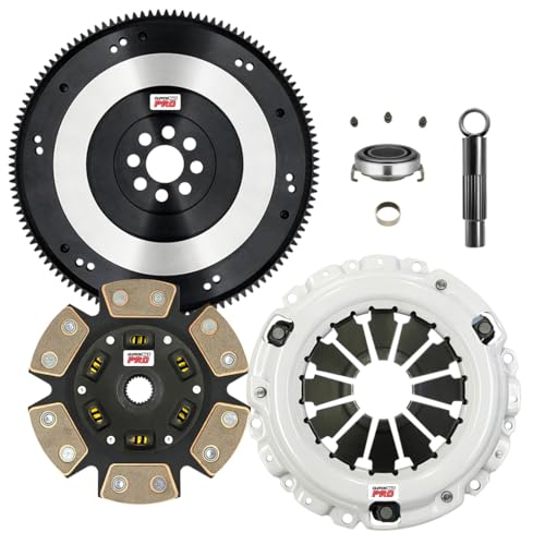 ClutchMaxPRO Performance Stage 3 Clutch Kit with Chromoly Flywheel Compatible with Acura CSX RSX TYPE-S TSX ILX K20 Honda Accord Civic Si K20A2 K20A3 K20Z1 K20Z3 K24A 2.0L 2.4L (CP08137HDCLSF-ST3)