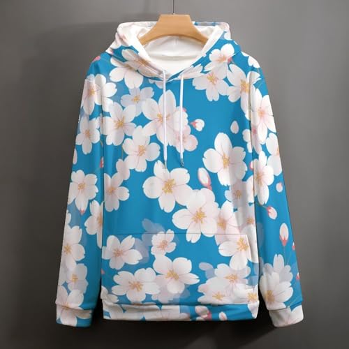 Hoodie fleur de cerisier blanche pour vos sorties décontractées - 5