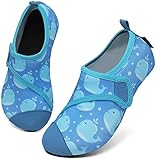 SAGUARO Kinder Badeschuhe Strandschuhe Jungen Mädchen Wasserschuhe Schwimmschuhe Kleinkind rutschfest Barfußschuhe für Strand Pool(Himmel Blau,24/25 EU)