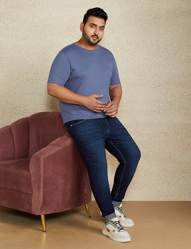 Image of Amazon Brand - Symbol Men's Solid Cotton T Shirt | Round Neck | Half Sleeve | Plain-Regular Fit (Available in Plus Sizes)
