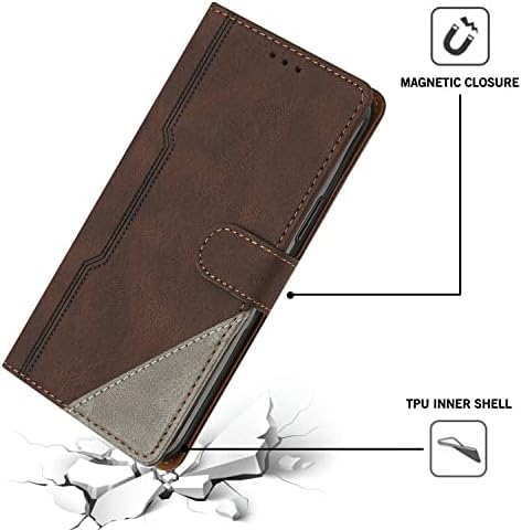 Miniatura 7 de Case for Xiaomi Poco X3X3 ProX3 NFC, Business Splicing Leather Magnetic Credit Card Holder Kickstand Wallet Cover Case for Xiaomi Poco X3X3 ProX3