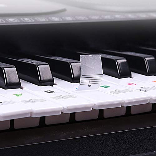 88/61/54/49 Teclado eletrônico Piano Stave Nota Transparente Adesivo Versão Notação e Partituras Pia