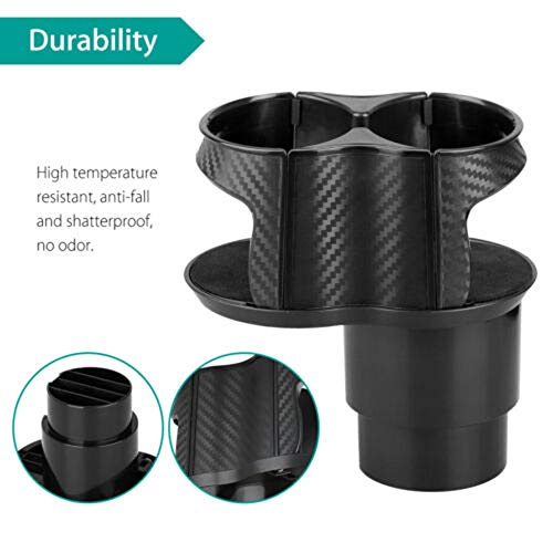 Zwbfu Porta-copos dois em um portátil de grande capacidade removível de fibra de carbono montado em