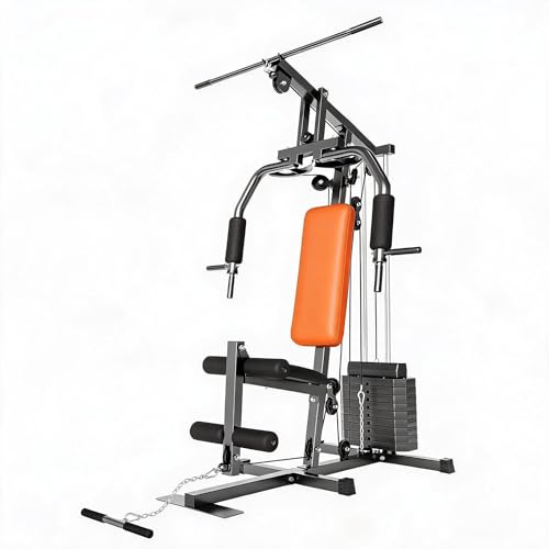 GarveeLife Home Gym Machine System with 100 LBS Weight Stack, Multifunctional Weight Machine, Full Body Workout Station Exercise Equipment, All in One Home Gym with Pulley System for Strength Training