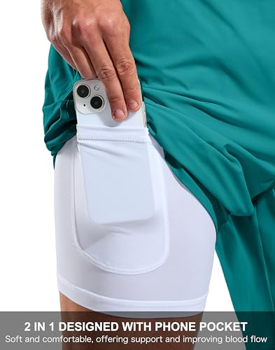 Image of G Gradual Mens Swim Trunks with Compression Liner 7 inch /9'' Quick Dry Board Shorts Swimsuit Bathing Suit for Men Zipper Pockets