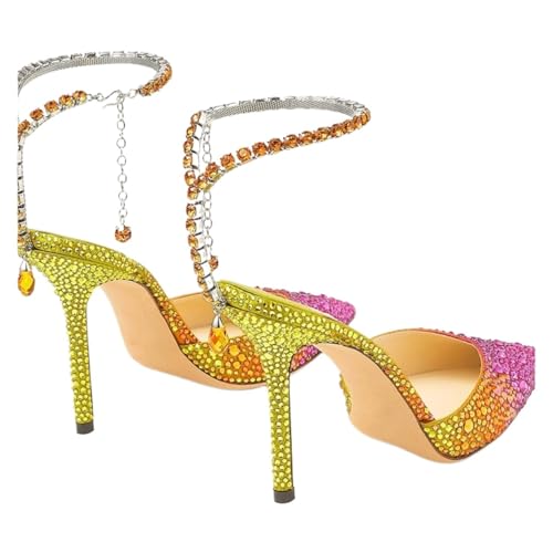 Sandales talons hauts strass avec bout ouvert et semelle stable - 2