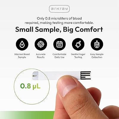 ARKRAY GLUCOCARD Expression Blood Glucose Test Strips - No Coding, 0.8 Microliter & Fast 6-Second Results - Compatible with GLUCOCARD Expression Blood Glucose Meter - 50 Count
