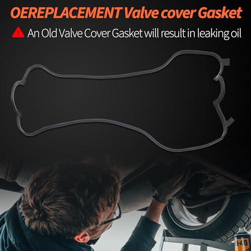 Image of HiSport Engine Valve Cover Gasket Set - Compatible with Honda Accord 2.3L 1998 1999 2000 2001 2002 2.2L 1994 1995 1996 1997 - Replace VS50493R