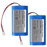 Nzkeuf Lot de 2 Batterie Li ION 7,4 V 2600 mAh avec connecteur XH 2,54/2P, Batterie Lithium ION Haute capacité pour Voitures radiocommandées, Haut parleurs Bluetooth et Outils électriques