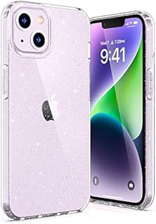 ULAK for iPhone 14 Plus Case Clear Glitter Soft TPU Cover Anti-Scratch & Shockproof Transparent Protective Phone Case Compatible with iPhone 14 Plus 6.7 inch - Clear Glitter
