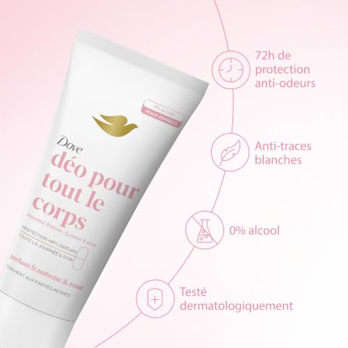 Crème Pour Tout Le Corps 0% Alcool Peaux Sensibles Et Dove Le Flacon De 75ml - vue 10