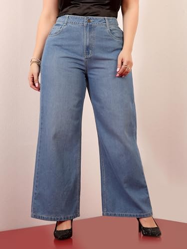 Image of Miss Chase A+ Women's Bootcut High Rise Regular-Length Stretchable Denim Shaping Jeans