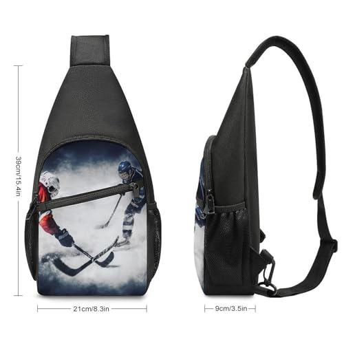 Mochila bandolera deportiva para senderismo Ice Hockey Art miniatura 2
