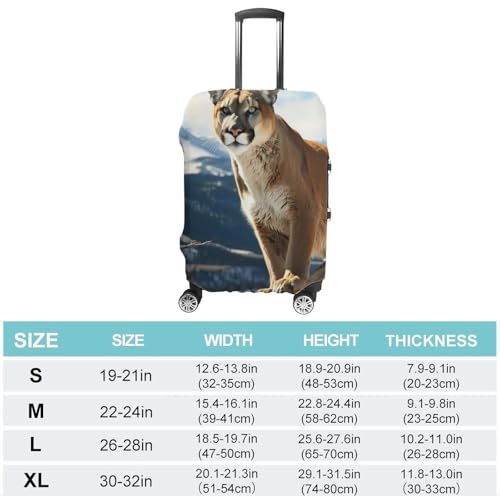 Panther Mountain Lion Luggage Cover, Washable Elastic Suitcase Cover Protector Fit 18-32 Inch Luggage2