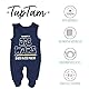 TupTam Unisex Baby Strampler mit Spruch I love Mum and Dad, Farbe: Dunkelblau - DAS WARS, Größe: 56