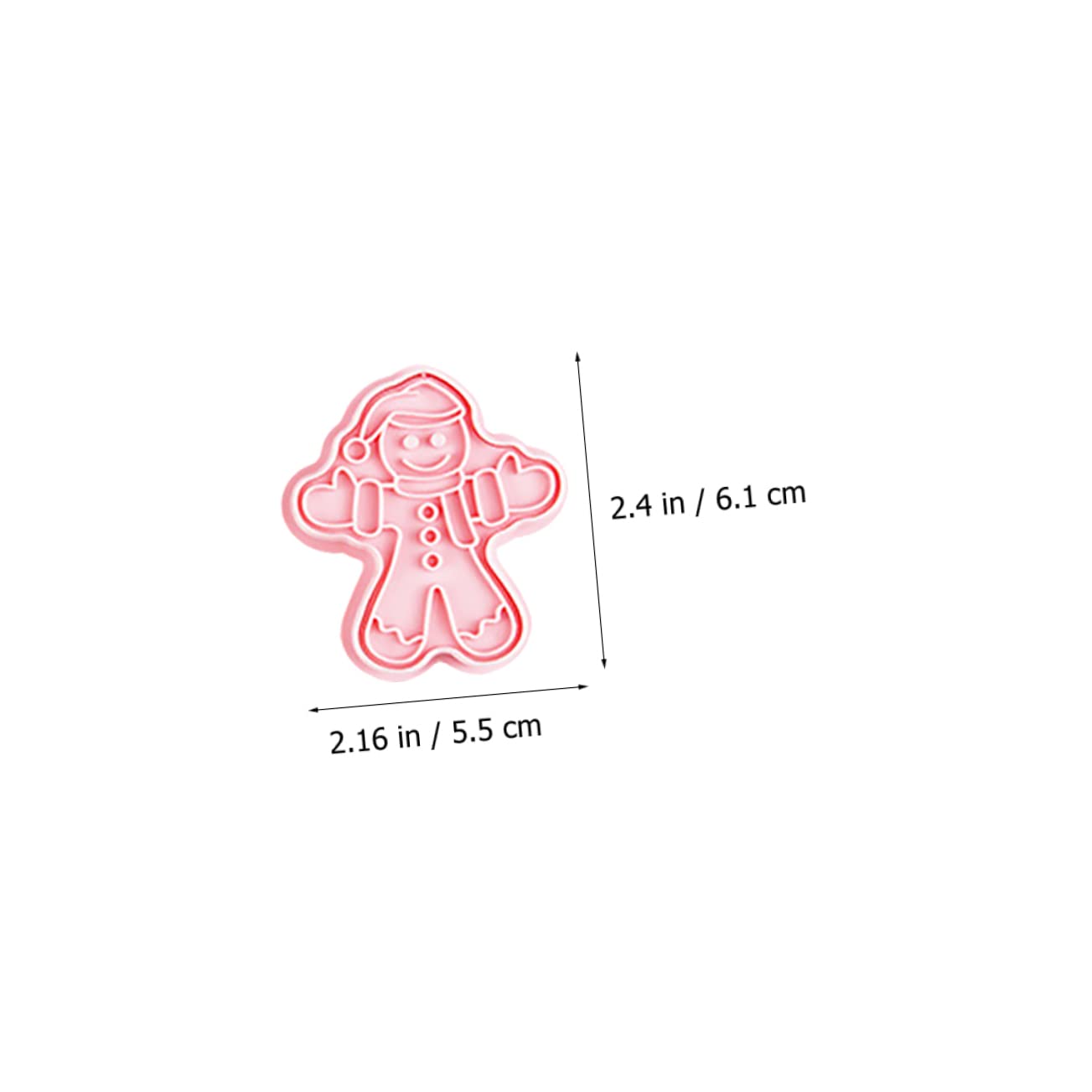 MAGICLULU 5 Ensembles Moule À Biscuits Noël Gommeux D'épice Emporte-pièces Étoiles Trousse Moule De Noel Goodies Noel De Cuisson 3d De Cuisson Pp Rose 8 Pièces * 5