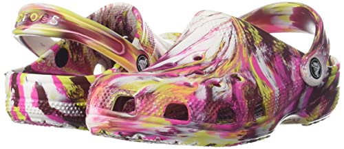 Crocs Unisex Classic Marbled Tie-Dye Clog, Electric Pink/Multi, 7 Us Men #TOP5