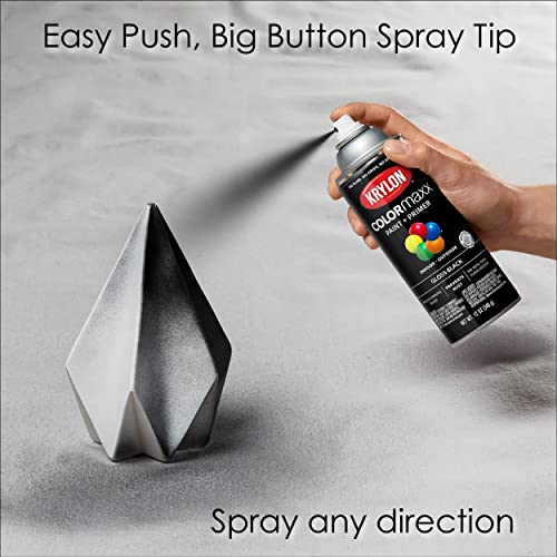 Image of Krylon K05505007 COLORmaxx Spray Paint and Primer for Indoor /Outdoor Use, Gloss Black 12 Ounce (Pack of 2)