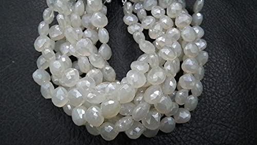 Chalcedony faceted heart pour créer vos propres bijoux d'été élégants