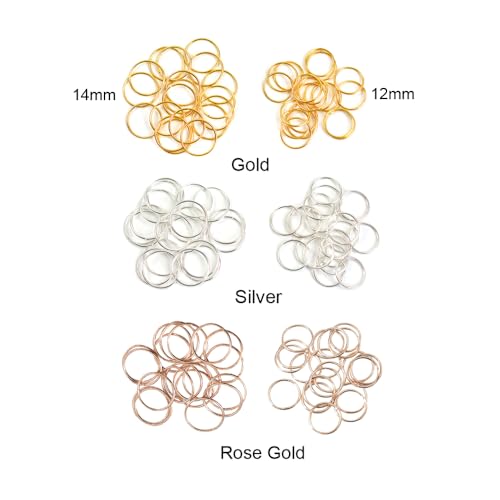 120 anillos para trenzas de cabello en metal miniatura 3