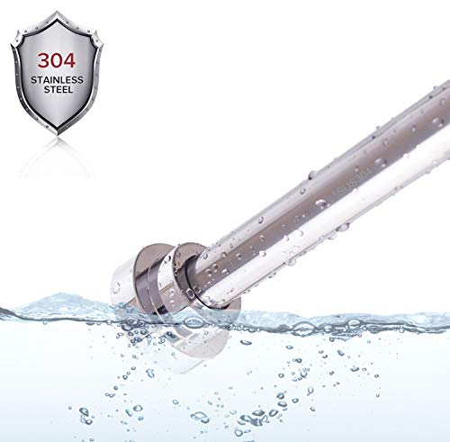 Shower Curtain Rod 31.5-57 Inches Adjustable Extendable Spring Tension Rod 304 Stainless Steel No Drill Non-Slip Never Collapse Rust-Resistance Non-Fall Down For Windows Closet Bathroom Kitchen #TOP25