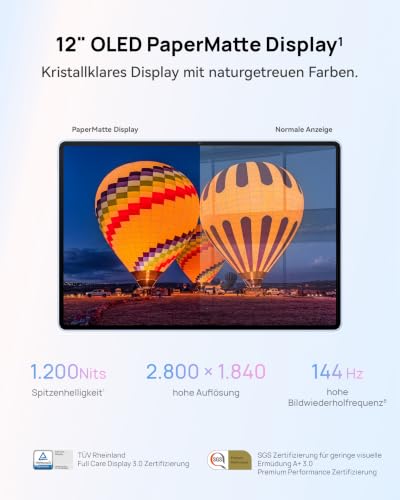 HUAWEI MatePad Air 12" OLED PaperMatte Tablet mit M-Pencil Pro, 8+256GB