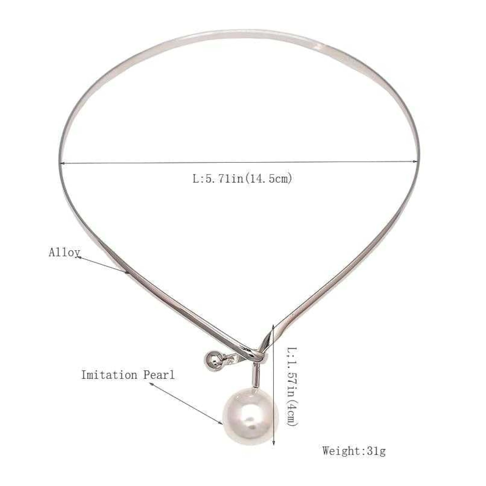 Bling Queen Pearl Choker Statement Necklace