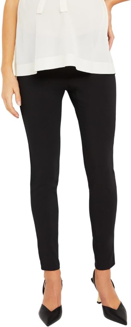 Motherhood Maternity Womens Super Stretch Secret Fit Over The Belly Ankle Skinny Pregnancy Dress Pants for Work
