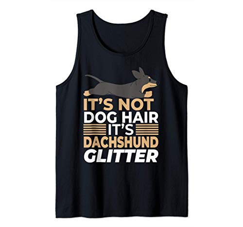 Its Not Dog Hair Its Dachshund Glitter Funny Womens Camiseta sin Mangas