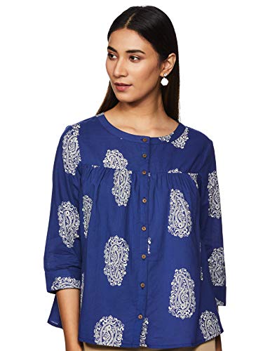 Image of Amazon Brand - Myx Women Cotton Regular Fit Casual Kurti (Available in Plus Sizes)
