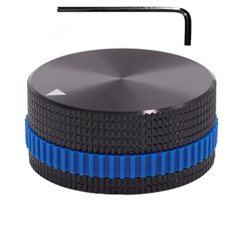 JUNENTER 40 x 18mm �A���~�j�E�������|�e���V�����[�^ �R���g���[���m�u �{�����[�� �I�[�f�B�I �G���L�M�^�[ �x�[�X �l�W�� 6mm ���a�V���t�g�p (�u���b�N)