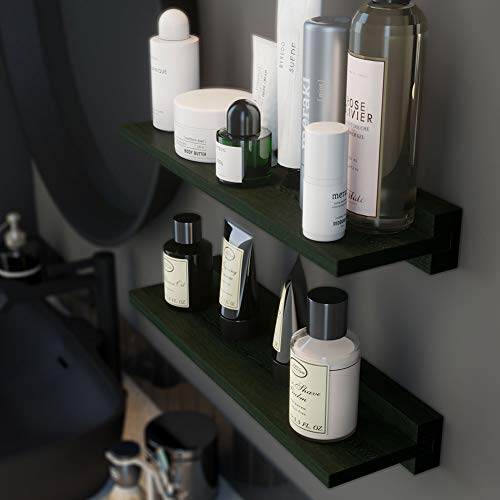 Babaka Floating Shelves 2 Pcs, Rustic Natural Wood Display Wall Shelf For Organize Bedroom, Living Room, Farmhouse, Kitchen, Bathroom. Traditional Wooden Simple Storage Home Decor Wall Mounted #TOP3