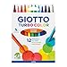 Produktbild Giotto Turbo Color Fasermaler mit feiner Spitze, intensive Farben, abwaschbar, 12 Stück