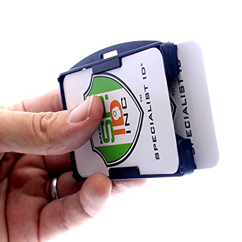 Rfid Blocking Id Badge Holder (Holds 2 Cards) - Skimsafe Fips 201 Approved - Dual Sided Shield Blocks 13.56Mhz Radio Signal - Specialist Id (Black) #TOP3