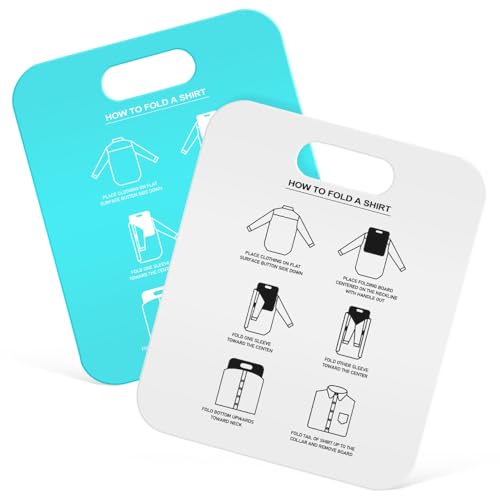 Alipis 2 Uds. Tablero Plegable para Camisetas Carpeta De Ropa Tablas Plegables para Lavandería Organizador De Armario Plegable De Plástico para Adultos Y