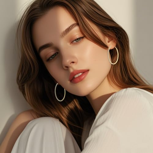 Image of SANNIDHI Hoop Earrings for Women Boho Gold Earrings Fashion Trendy Zircon Hypoallergenic Earrings Huggie Hoop Earrings Jewellery Birthday Gift for Women, Girls