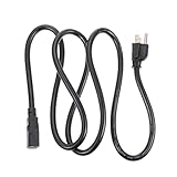 KALLORY 1Pc Prong Pigtail Power Cable for Indoor Plug All Wire Core Safety Cord for Desktop Computer Projector Printer and DIY Projects