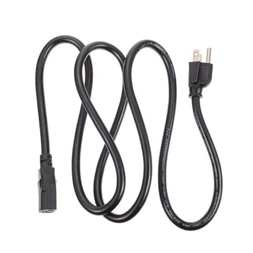 KALLORY 1Pc Prong Pigtail Power Cable for Indoor Plug All Wire Core Safety Cord for Desktop Computer Projector Printer and DIY Projects