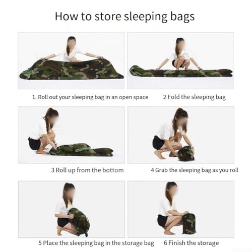 Saco de dormir de camuflaje y carcasa impermeable para montaña o interior 5