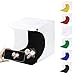 Produktbild Portable Mini Folding Lightbox Fotografie Fotostudio Softbox Twin LED-Streifen mit 6 Hintergründen, 2 USB LED-Beleuchtung (1100LM) vorne und hinten