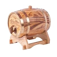 Tonneau De Bière En Bois De Chêne De 1 L De Grande Capacité, Mini Fût De Vin Portable étanche étanche Pour Le Rangement De La Maison, Distributeur De Vin Pour Vin Rouge, Brandy, Whisky, Tequila