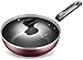 wok Wok pot non escamotant avec couvercle piqueur de poêle à frire anodisé du couvercle Pan Wok Omelette Skinet Restez une poignée fraîche adaptée à la cuisinière (Size : 28cm)