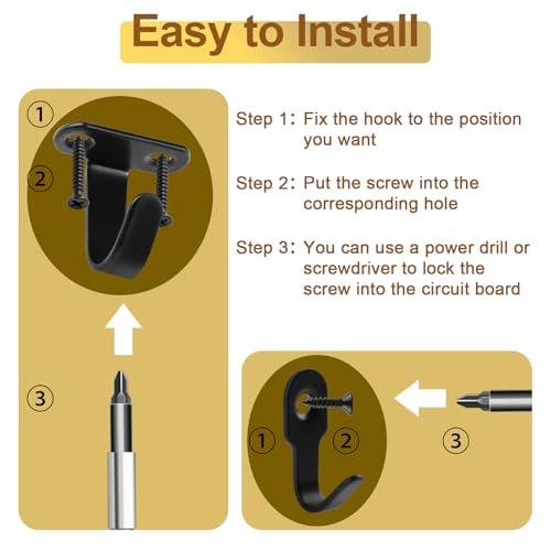 Neerow 22 Stück Schlüsselhaken, Wandhaken zum Schrauben, Haken zum Schrauben Edelstahl, Schlüssel Haken mit 32 Schrauben, Kleiderhaken Deckenhaken Klein für Badezimmer, Küche, Handtuch, Schlüssel