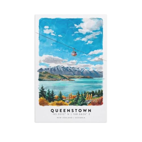 Affiche de paysage Queenstown pour créer une ambiance évasion dans votre bureau