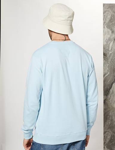 Image of Amazon Brand - Symbol Men Cotton Rich Light Weight Crew Neck Sweatshirt (Regular Fit)