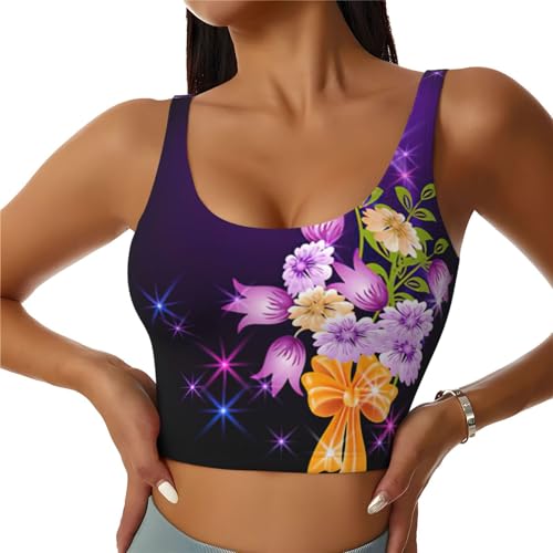 Débardeur de yoga rembourré femme col rond et maintien poitrine optimal